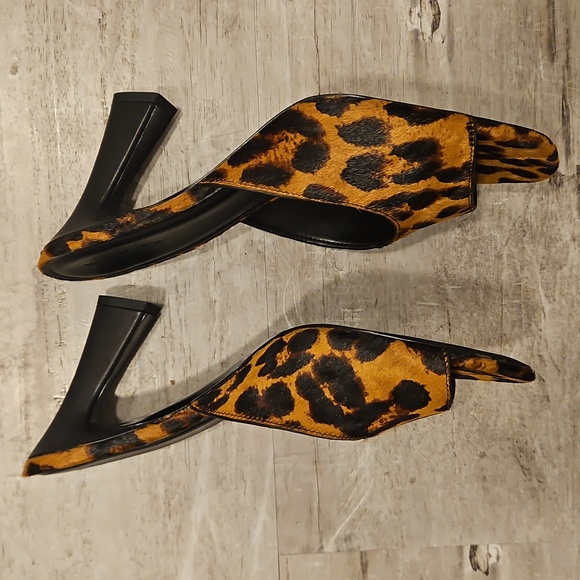 💕FAVORITE DAUGHTER Katharin Calf Hair Sandal Brandy Brown Leopard Print 11 NWT
